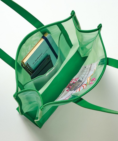 RANAN（ラナン）の「＜キャセリーニ＞チュールプリント刺しゅう（ハンドバッグ・レディース・ブラック/ブルー/グリーン・FREE）」の4枚目の写真