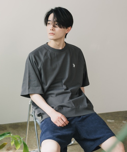 U.S. POLO ASSN.(ユーエスポロアッスン)の「U.S. POLO ASSN./ユーエスポロアッスン クルーショートスリーブ 半袖Tシャツ(Tシャツ/カットソー・メンズ・スミクロ/杢グレー/オフホワイト/ネイビー/ブラック・LL/M/L)」の19枚目の写真
