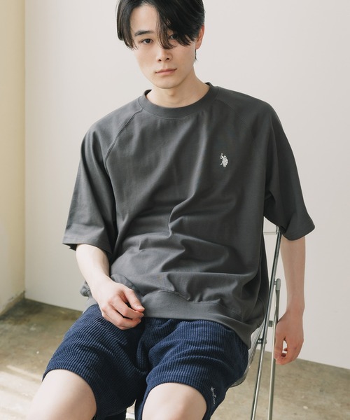 U.S. POLO ASSN.(ユーエスポロアッスン)の「U.S. POLO ASSN./ユーエスポロアッスン クルーショートスリーブ 半袖Tシャツ(Tシャツ/カットソー・メンズ・スミクロ/杢グレー/オフホワイト/ネイビー/ブラック・LL/M/L)」の11枚目の写真