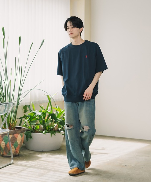 U.S. POLO ASSN.(ユーエスポロアッスン)の「U.S. POLO ASSN./ユーエスポロアッスン クルーショートスリーブ 半袖Tシャツ(Tシャツ/カットソー・メンズ・スミクロ/杢グレー/オフホワイト/ネイビー/ブラック・LL/M/L)」の15枚目の写真