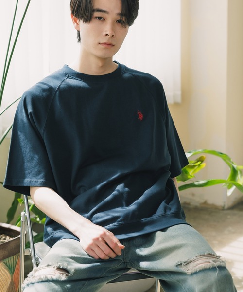 U.S. POLO ASSN.(ユーエスポロアッスン)の「U.S. POLO ASSN./ユーエスポロアッスン クルーショートスリーブ 半袖Tシャツ(Tシャツ/カットソー・メンズ・スミクロ/杢グレー/オフホワイト/ネイビー/ブラック・LL/M/L)」の13枚目の写真