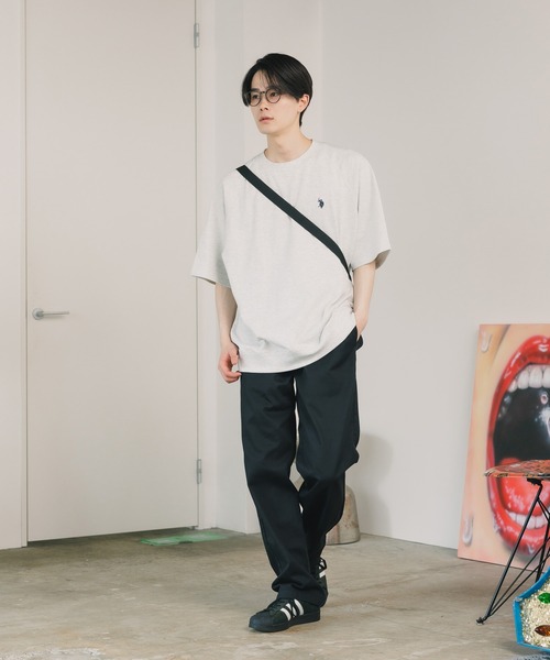 U.S. POLO ASSN.(ユーエスポロアッスン)の「U.S. POLO ASSN./ユーエスポロアッスン クルーショートスリーブ 半袖Tシャツ(Tシャツ/カットソー・メンズ・スミクロ/杢グレー/オフホワイト/ネイビー/ブラック・LL/M/L)」の17枚目の写真