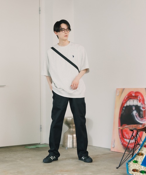 U.S. POLO ASSN.(ユーエスポロアッスン)の「U.S. POLO ASSN./ユーエスポロアッスン クルーショートスリーブ 半袖Tシャツ(Tシャツ/カットソー・メンズ・スミクロ/杢グレー/オフホワイト/ネイビー/ブラック・LL/M/L)」の18枚目の写真