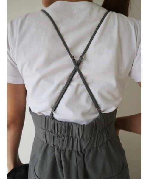 TRUNC（トランクエイティーエイト）の「Heart Cutting Overalls（サロペット/オーバーオール・レディース・グレー/ブラック/アイボリー・FREE）」の11枚目の写真