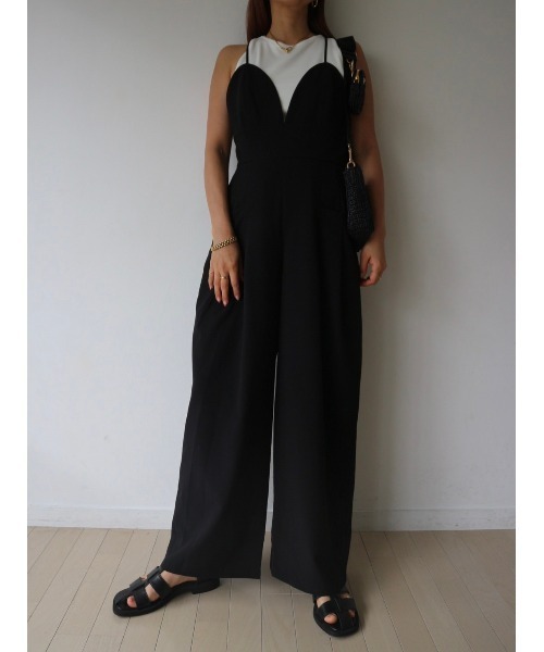 TRUNC（トランクエイティーエイト）の「Heart Cutting Overalls（サロペット/オーバーオール・レディース・グレー/ブラック/アイボリー・FREE）」の12枚目の写真