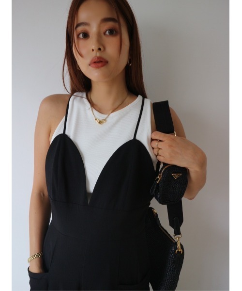 TRUNC（トランクエイティーエイト）の「Heart Cutting Overalls（サロペット/オーバーオール・レディース・グレー/ブラック/アイボリー・FREE）」の16枚目の写真