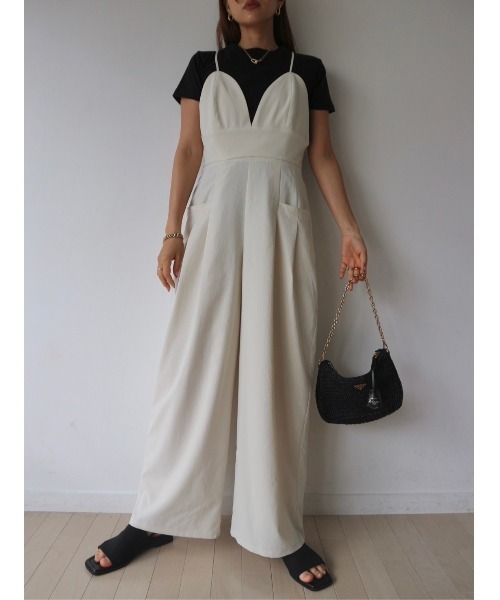 TRUNC（トランクエイティーエイト）の「Heart Cutting Overalls（サロペット/オーバーオール・レディース・グレー/ブラック/アイボリー・FREE）」の17枚目の写真