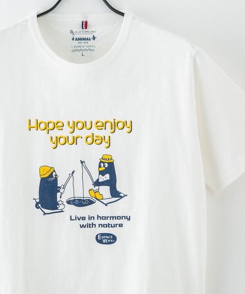 Blue Standard (ブルースタンダード)の「【BLUE STANDARD/ブルースタンダード】 スラブコットン100% アニマルプリントT(Tシャツ/カットソー・メンズ・その他/その他1/その他2・X-LARGE/LARGE/MEDIUM/SMALL)」の1枚目の写真