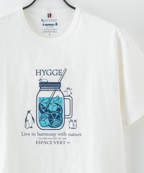 Blue Standard (ブルースタンダード)の「【BLUE STANDARD/ブルースタンダード】 スラブコットン100% アニマルプリントT(Tシャツ/カットソー・メンズ・その他/その他1/その他2・X-LARGE/LARGE/MEDIUM/SMALL)」の2枚目の写真
