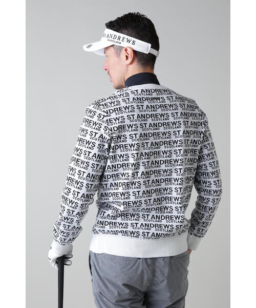 セール】18Gロゴ配色ダブルジャガード クルーネックニットプルオーバー