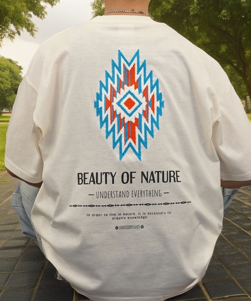 Burner（バーナー）の「【GROOVY STORE】サガラ刺繍オーバーサイズTシャツ　 UVカット＆COOL&DRY（Tシャツ/カットソー・メンズ・ホワイト/ライトグレー/スミクロ/モカ/ネイビー/ホワイト系その他2/ブラック/サックスブルー/ブラック系その他2/オフホワイト/ミント/ブラウン/グリーン/ライトブラック/ホワイト系その他3/ダークブルー/アイボリー/ブラック系その他/ライトグリーン系/レモンイエロー・M/L/LL）」の3枚目の写真