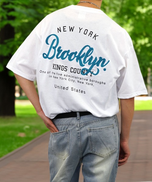 Burner（バーナー）の「【GROOVY STORE】サガラ刺繍オーバーサイズTシャツ　 UVカット＆COOL&DRY（Tシャツ/カットソー・メンズ・ホワイト/ライトグレー/スミクロ/モカ/ネイビー/ホワイト系その他2/ブラック/サックスブルー/ブラック系その他2/オフホワイト/ミント/ブラウン/グリーン/ライトブラック/ホワイト系その他3/ダークブルー/アイボリー/ブラック系その他/ライトグリーン系/レモンイエロー・M/L/LL）」の6枚目の写真