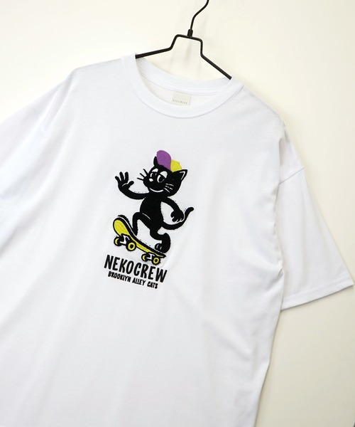 Burner（バーナー）の「【GROOVY STORE】サガラ刺繍オーバーサイズTシャツ　 UVカット＆COOL&DRY（Tシャツ/カットソー・メンズ・ホワイト/ライトグレー/スミクロ/モカ/ネイビー/ホワイト系その他2/ブラック/サックスブルー/ブラック系その他2/オフホワイト/ミント/ブラウン/グリーン/ライトブラック/ホワイト系その他3/ダークブルー/アイボリー/ブラック系その他/ライトグリーン系/レモンイエロー/ブラウン系その他2/ブラック系その他5/ブラック系その他3/ホワイト×グレー/ホワイト系その他4/ブラック系その他4/ラベンダー/グリーン系その他・M/L/LL）」の8枚目の写真