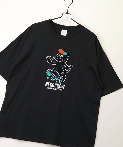 Burner（バーナー）の「【GROOVY STORE】サガラ刺繍オーバーサイズTシャツ　 UVカット＆COOL&DRY（Tシャツ/カットソー・メンズ・ホワイト/ライトグレー/スミクロ/モカ/ネイビー/ホワイト系その他2/ブラック/サックスブルー/ブラック系その他2/オフホワイト/ミント/ブラウン/グリーン/ライトブラック/ホワイト系その他3/ダークブルー/アイボリー/ブラック系その他/ライトグリーン系/レモンイエロー/ブラウン系その他2/ブラック系その他5/ブラック系その他3/ホワイト×グレー/ホワイト系その他4/ブラック系その他4/ラベンダー/グリーン系その他・M/L/LL）」の13枚目の写真