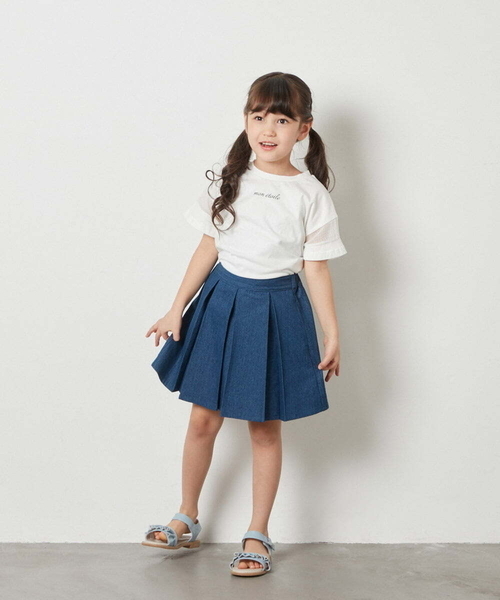 a.v.v（アーヴェヴェ）の「[17-24cm][履き心地のよいクッションインソール][マジックテープで簡単に履ける]フリルフラットサンダル（サンダル・キッズ・ダークインディゴブルー/シルバー・24/23/19/18/17/22/20/21）」の16枚目の写真