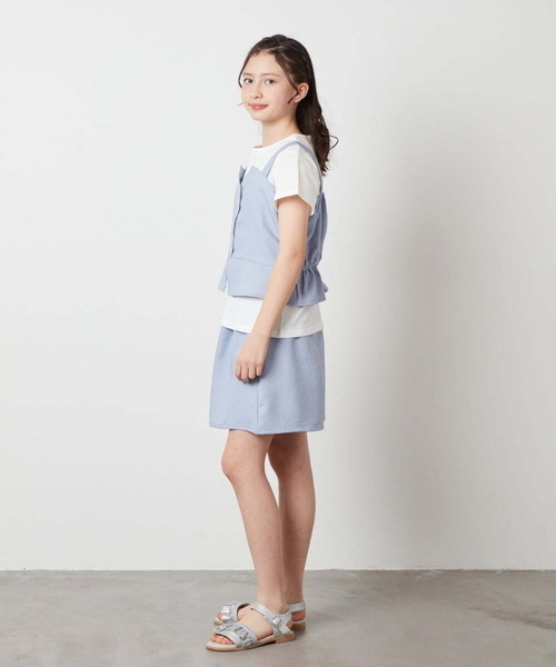 a.v.v（アーヴェヴェ）の「[17-24cm][履き心地のよいクッションインソール][マジックテープで簡単に履ける]フリルフラットサンダル（サンダル・キッズ・ダークインディゴブルー/シルバー・24/23/19/18/17/22/20/21）」の22枚目の写真