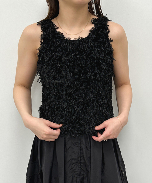 ノースリーブ♡新品未使用 セール】〈手洗い可能〉ラメ ノースリーブ ニット（ニット