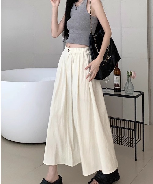 a lot of love（ア ロット オブ ラブ）の「ウエストタック ロングスカート（スカート・レディース・ブラック/オフホワイト/ピンク/ダークグレー・FREE）」の22枚目の写真