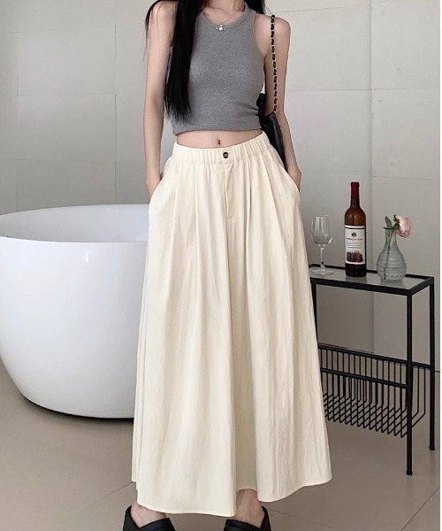 a lot of love（ア ロット オブ ラブ）の「ウエストタック ロングスカート（スカート・レディース・ブラック/オフホワイト/ピンク/ダークグレー・FREE）」の21枚目の写真