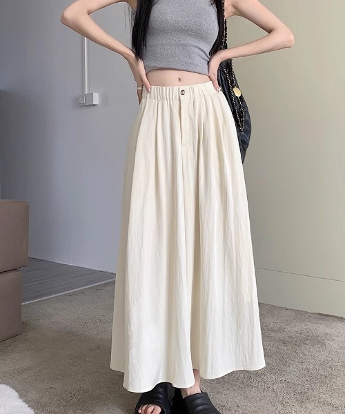 a lot of love（ア ロット オブ ラブ）の「ウエストタック ロングスカート（スカート・レディース・ブラック/オフホワイト/ピンク/ダークグレー・FREE）」の19枚目の写真