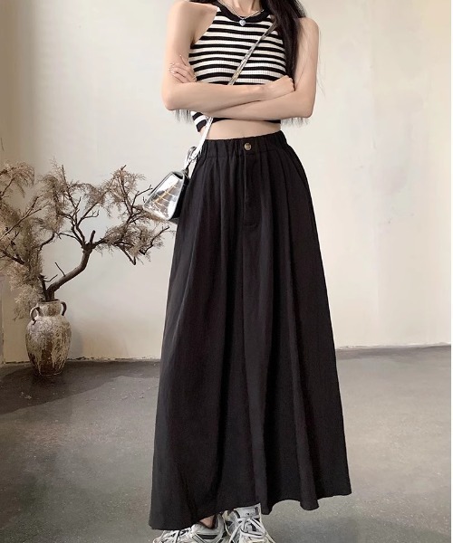 a lot of love（ア ロット オブ ラブ）の「ウエストタック ロングスカート（スカート・レディース・ブラック/オフホワイト/ピンク/ダークグレー・FREE）」の14枚目の写真