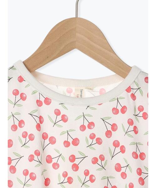 Samansa Mos2 Lagom（サマンサモスモスラーゴム）の「サクランボ総柄Tシャツ（Tシャツ/カットソー・キッズ・キナリ/ベージュ・100/110/95/120/130）」の5枚目の写真