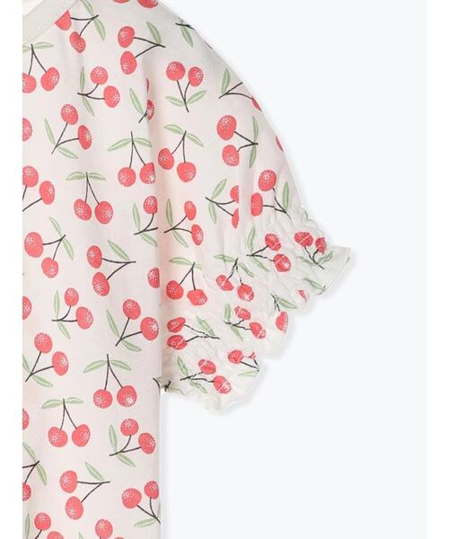 Samansa Mos2 Lagom（サマンサモスモスラーゴム）の「サクランボ総柄Tシャツ（Tシャツ/カットソー・キッズ・キナリ/ベージュ・100/110/95/120/130）」の6枚目の写真