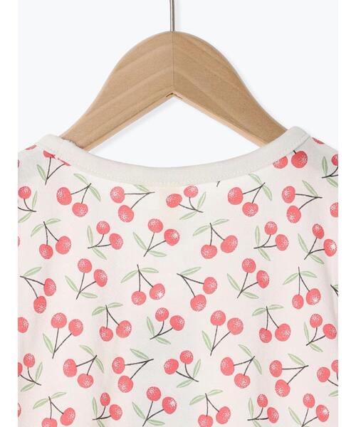 Samansa Mos2 Lagom（サマンサモスモスラーゴム）の「サクランボ総柄Tシャツ（Tシャツ/カットソー・キッズ・キナリ/ベージュ・100/110/95/120/130）」の8枚目の写真