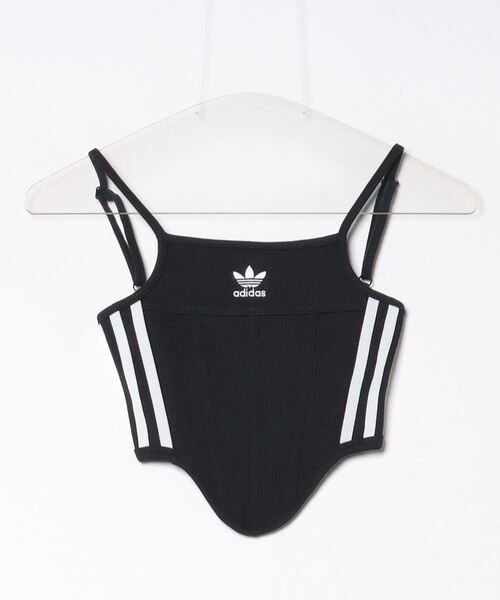 adidas(アディダス)の「adidas 3 S CORSET / アディダス スリーストライプス コルセット(キャミソール・レディース・ブラック・2/0/1)」の3枚目の写真