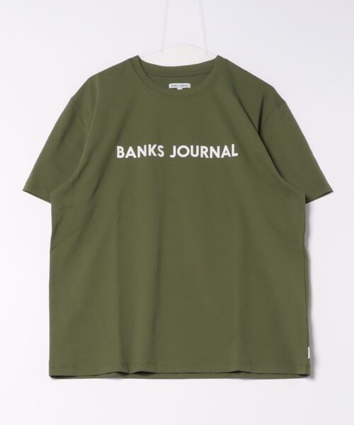 BANKS（バンクス）の「DESIGN TEE/BANKS(バンクス)スタンダードシルエットブランドロゴプリント半袖カットソー（Tシャツ/カットソー・メンズ・オリーブ/オフホワイト/ブラック・LARGE/MEDIUM/X-LARGE）」の5枚目の写真