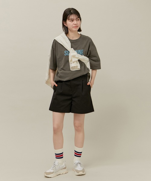 ROPE' PICNIC（ロペピクニック）の「デザインベルトチノショートパンツ（チノパンツ・レディース・ブラック/キャメル・36/38）」の17枚目の写真