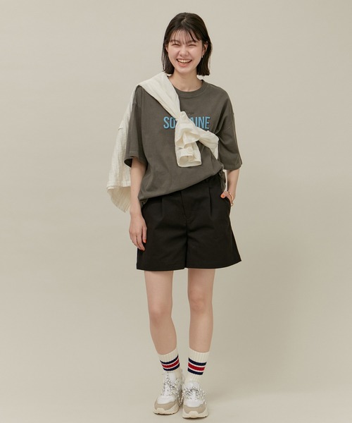 ROPE' PICNIC（ロペピクニック）の「デザインベルトチノショートパンツ（チノパンツ・レディース・ブラック/キャメル・36/38）」の18枚目の写真