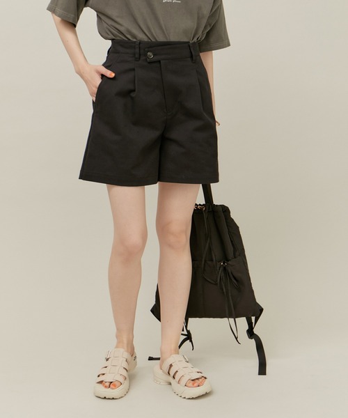 ROPE' PICNIC（ロペピクニック）の「デザインベルトチノショートパンツ（チノパンツ・レディース・ブラック/キャメル・36/38）」の19枚目の写真