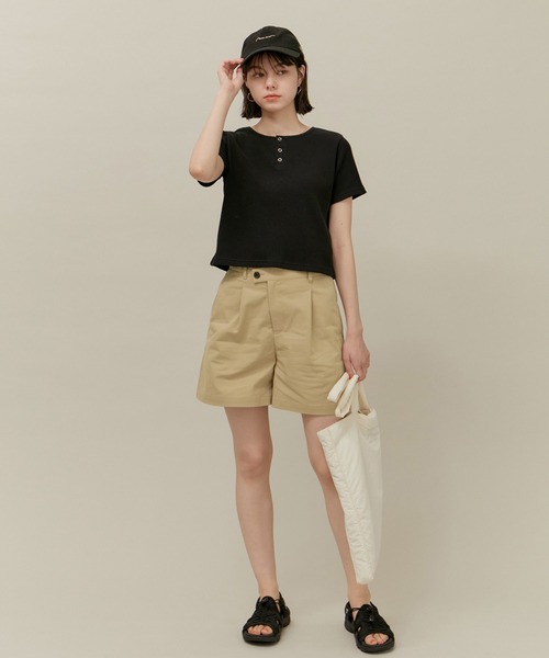 ROPE' PICNIC（ロペピクニック）の「デザインベルトチノショートパンツ（チノパンツ・レディース・ブラック/キャメル・36/38）」の21枚目の写真