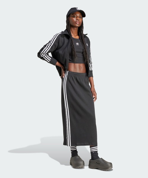 adidas（アディダス）の「エッセンシャルズ リブ Tシャツ / アディダスオリジナルス adidas Originals（Tシャツ/カットソー・レディース・ブラック/ホワイト/ブラウン/ホワイト系その他・X-SMALL/X-LARGE/SMALL/MEDIUM/LARGE/XX-LARGE）」の8枚目の写真