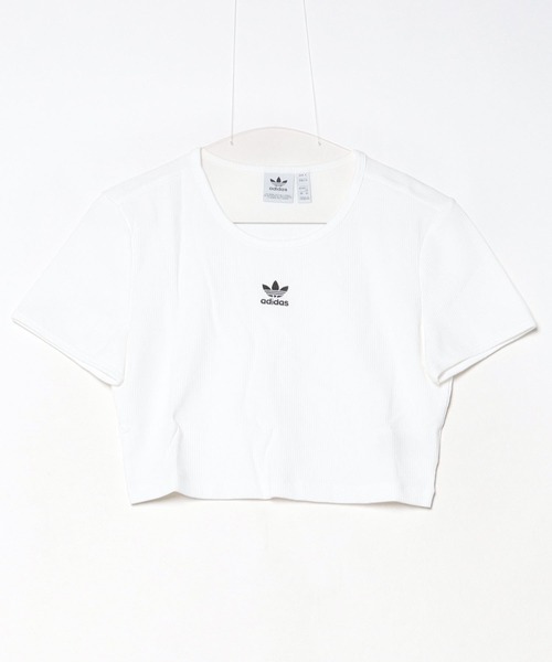 adidas（アディダス）の「エッセンシャルズ リブ Tシャツ / アディダスオリジナルス adidas Originals（Tシャツ/カットソー・レディース・ブラック/ホワイト/ブラウン/ホワイト系その他・X-SMALL/X-LARGE/SMALL/MEDIUM/LARGE/XX-LARGE）」の21枚目の写真