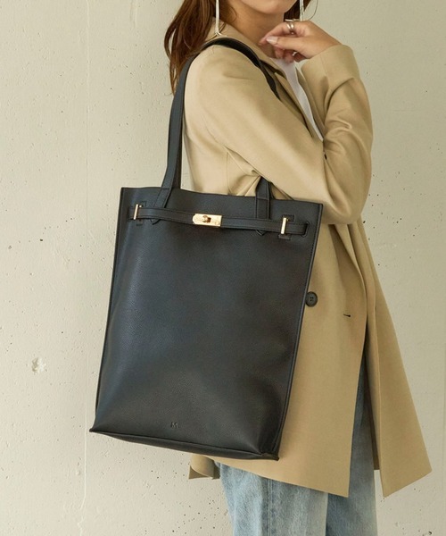 &MyuQ(アンドミューク)の「【&MyuQ】AGLAIA トートバッグ A4サイズ収納可 通勤 通学 ビジネスバッグ(トートバッグ・レディース・ブラック/ブラウン・FREE)」の3枚目の写真