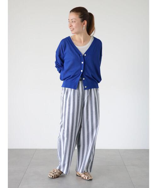 Lugnoncure（ルノンキュール）の「【接触冷感】シアーVネックカーディガン（カーディガン/ボレロ・レディース・オフホワイト/ブルー/オレンジ/ブラック・F）」の7枚目の写真