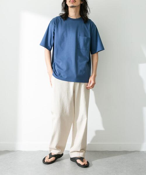 URBAN RESEARCH Sonny Label(アーバンリサーチサニーレーベル)の「コンパクトスムースショートスリーブTシャツ(Tシャツ/カットソー・メンズ・チャコールグレー/ブルー/オレンジ/ホワイト・MEDIUM/LARGE)」の12枚目の写真