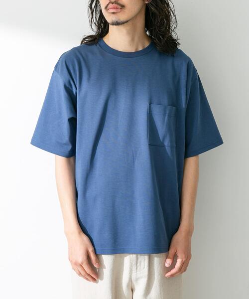 URBAN RESEARCH Sonny Label(アーバンリサーチサニーレーベル)の「コンパクトスムースショートスリーブTシャツ(Tシャツ/カットソー・メンズ・チャコールグレー/ブルー/オレンジ/ホワイト・MEDIUM/LARGE)」の9枚目の写真
