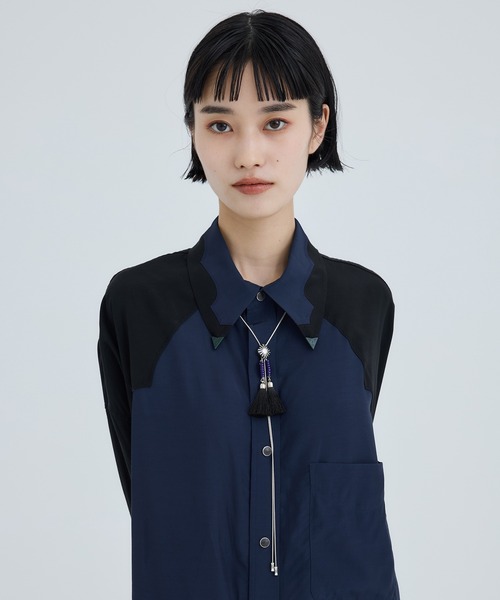 TOGA（トーガ）の「【TOGA TOO/トーガトゥ】Beads fringe loop tie/ロングネックレス（ネックレス・レディース・ブラック/ブルー・FREE）」の13枚目の写真