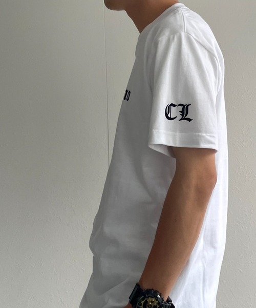 CREARE -LINO-（クレアーレリノ）の「『CREARE-LINO-』フロッキープリント半袖Tシャツ/ロゴT/カットソー＜ユニセックス商品＞（Tシャツ/カットソー・メンズ・ホワイト系その他/ブラック/ホワイト・FREE）」の5枚目の写真