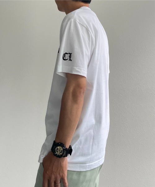 CREARE -LINO-（クレアーレリノ）の「『CREARE-LINO-』フロッキープリント半袖Tシャツ/ロゴT/カットソー＜ユニセックス商品＞（Tシャツ/カットソー・メンズ・ホワイト系その他/ブラック/ホワイト・FREE）」の6枚目の写真