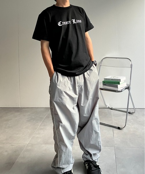CREARE -LINO-（クレアーレリノ）の「『CREARE-LINO-』フロッキープリント半袖Tシャツ/ロゴT/カットソー＜ユニセックス商品＞（Tシャツ/カットソー・メンズ・ホワイト系その他/ブラック/ホワイト・FREE）」の14枚目の写真