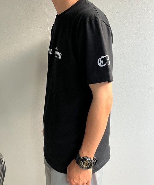CREARE -LINO-（クレアーレリノ）の「『CREARE-LINO-』フロッキープリント半袖Tシャツ/ロゴT/カットソー＜ユニセックス商品＞（Tシャツ/カットソー・メンズ・ホワイト系その他/ブラック/ホワイト・FREE）」の17枚目の写真