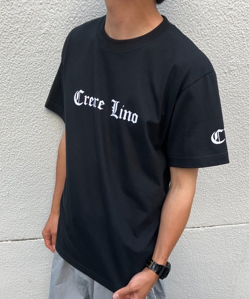 CREARE -LINO-（クレアーレリノ）の「『CREARE-LINO-』フロッキープリント半袖Tシャツ/ロゴT/カットソー＜ユニセックス商品＞（Tシャツ/カットソー・メンズ・ホワイト系その他/ブラック/ホワイト・FREE）」の19枚目の写真