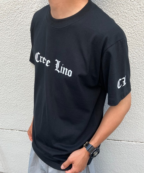 CREARE -LINO-（クレアーレリノ）の「『CREARE-LINO-』フロッキープリント半袖Tシャツ/ロゴT/カットソー＜ユニセックス商品＞（Tシャツ/カットソー・メンズ・ホワイト系その他/ブラック/ホワイト・FREE）」の20枚目の写真