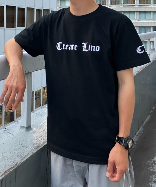 CREARE -LINO-（クレアーレリノ）の「『CREARE-LINO-』フロッキープリント半袖Tシャツ/ロゴT/カットソー＜ユニセックス商品＞（Tシャツ/カットソー・メンズ・ホワイト系その他/ブラック/ホワイト・FREE）」の21枚目の写真