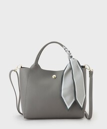 OPAQUE.CLIP | 【2WAY】千鳥柄スカーフ付き合皮ミドルトートバッグ(トートバッグ)