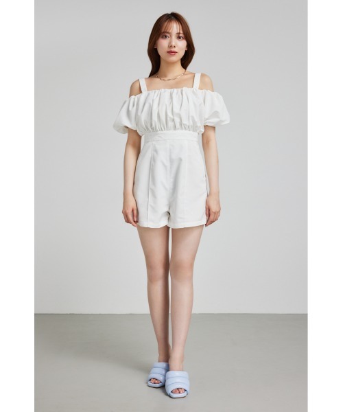 rienda(リエンダ)の「バルーンデザインミニロンパース(サロペット/オーバーオール・レディース・ライトピンク/ブラック/ホワイト・SMALL/MEDIUM)」の11枚目の写真